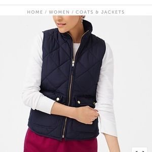 NWT JCrew Navy Puffer Vest